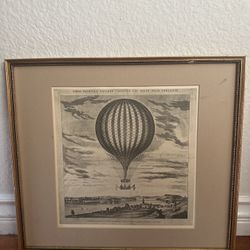 Royal Vauxhall Balloon Crossing the Rhine Print