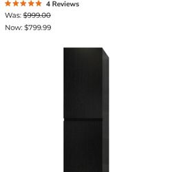 Black linen cabinet - (new in box, fully assembled)