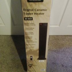 New Pelonis 30 In. Ceramic Tower Space Heater With Adjustable Temp 1500w Oscillating And Remote Control 