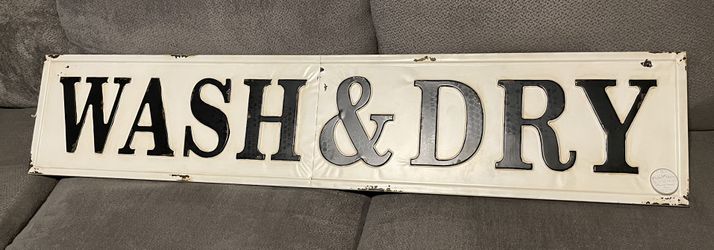Metal Laundry Room Decor Sign