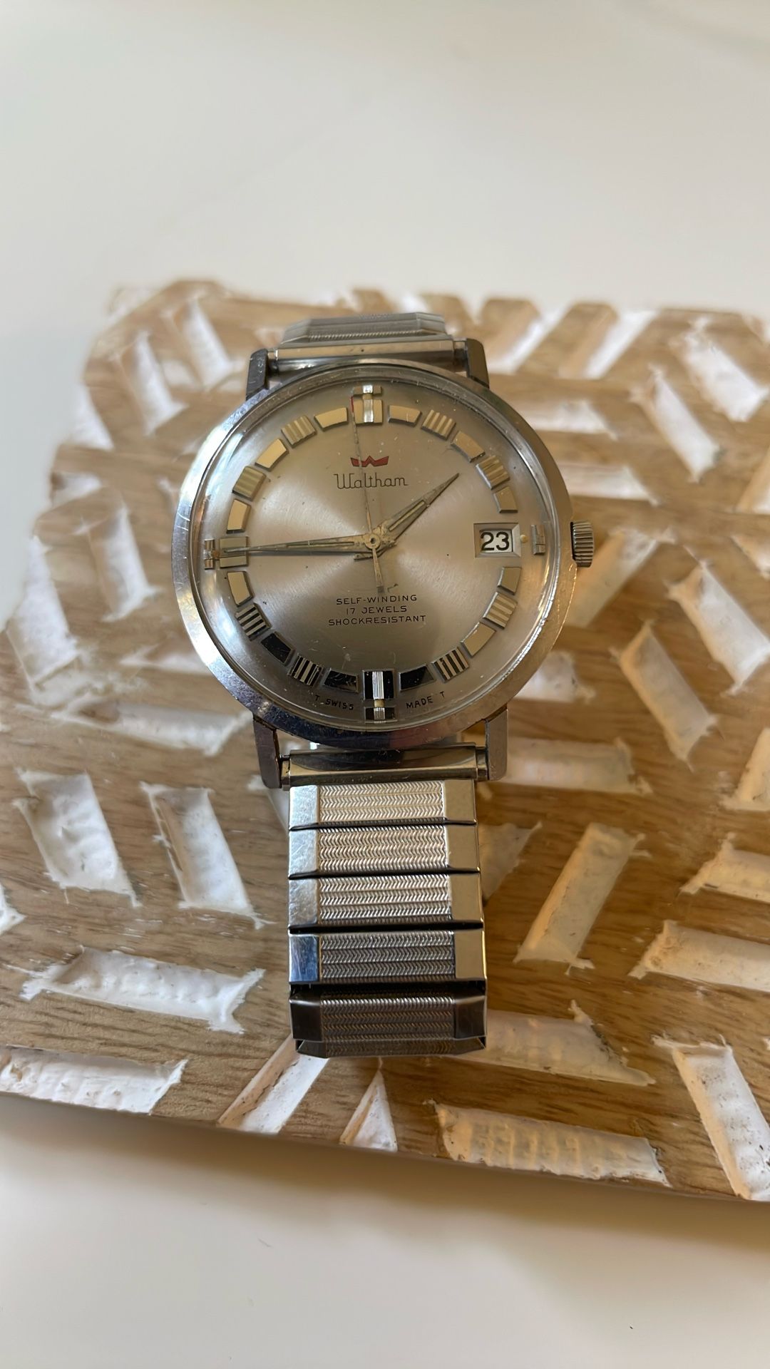 Vintage Waltham 17j Automatic Men’s Watch Runs Great