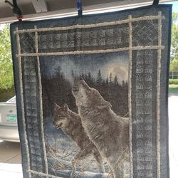 Quilted Wall Hanging With Original Art By James Hautman