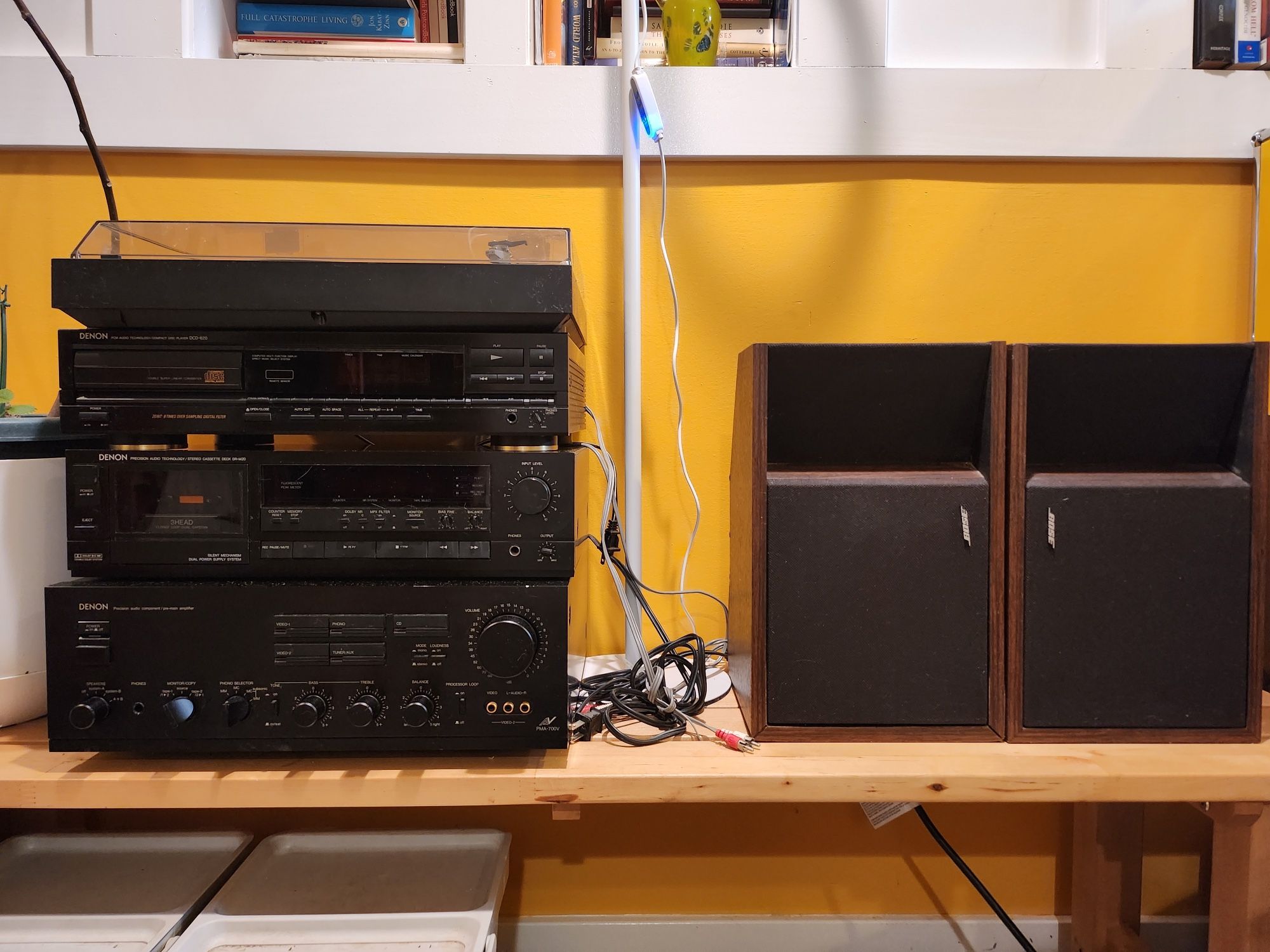 Denon Stereo And Bose Speakers