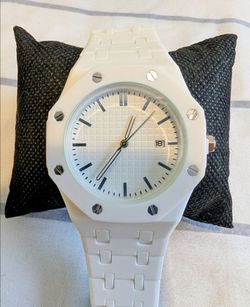 White  Case Watch beautiful elegant watch