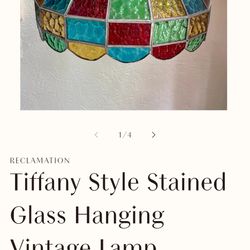 Vintage Tiffany Style Hanging Lamp