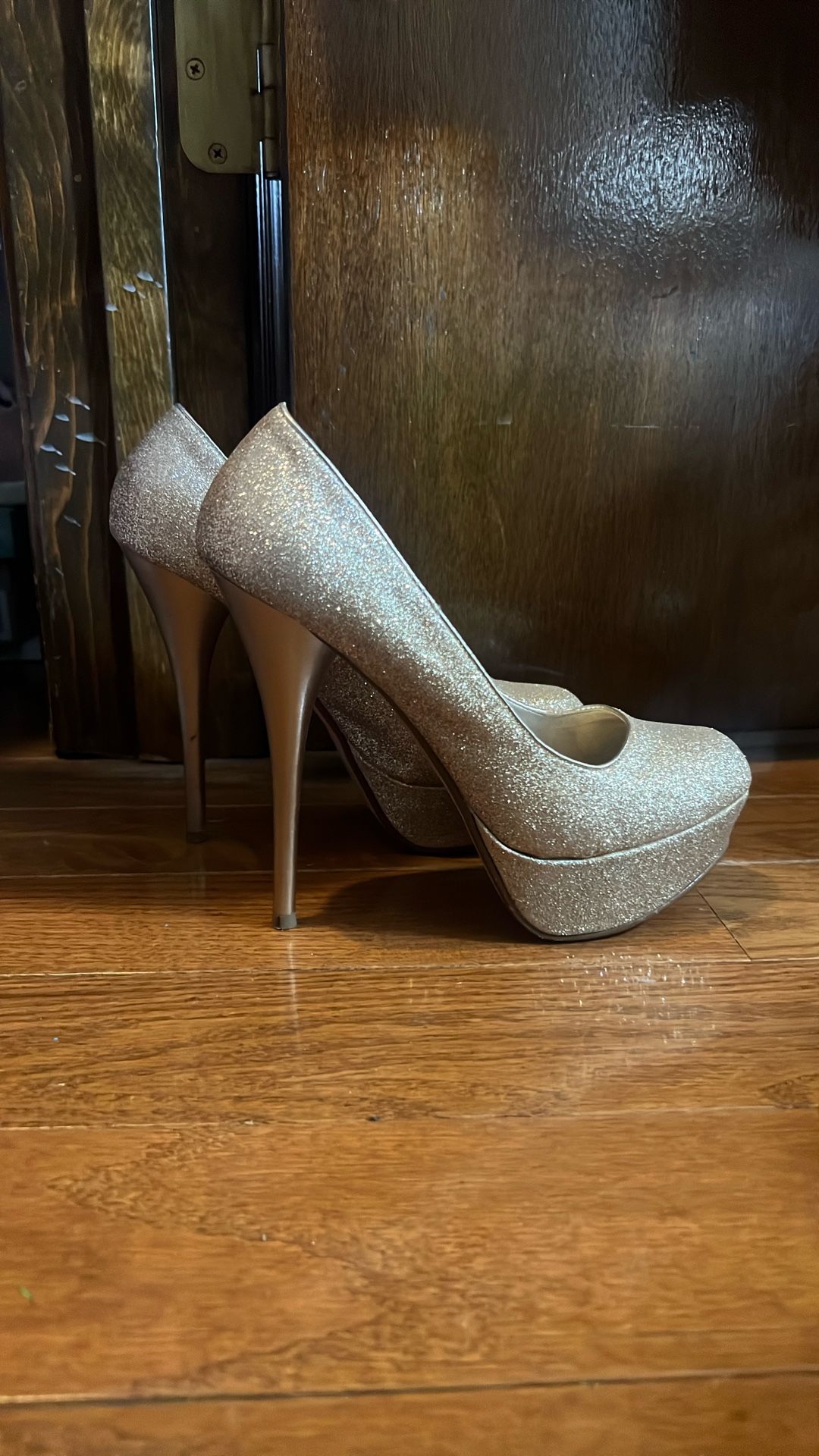 Qupid Glittery Stilettos 4”-5” Heels