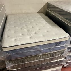 Queen Size Mattress Serta Perfect Sleeper FIRM Pillow Top 16” Inches Thick New From Factory Same Day Delivery Available 