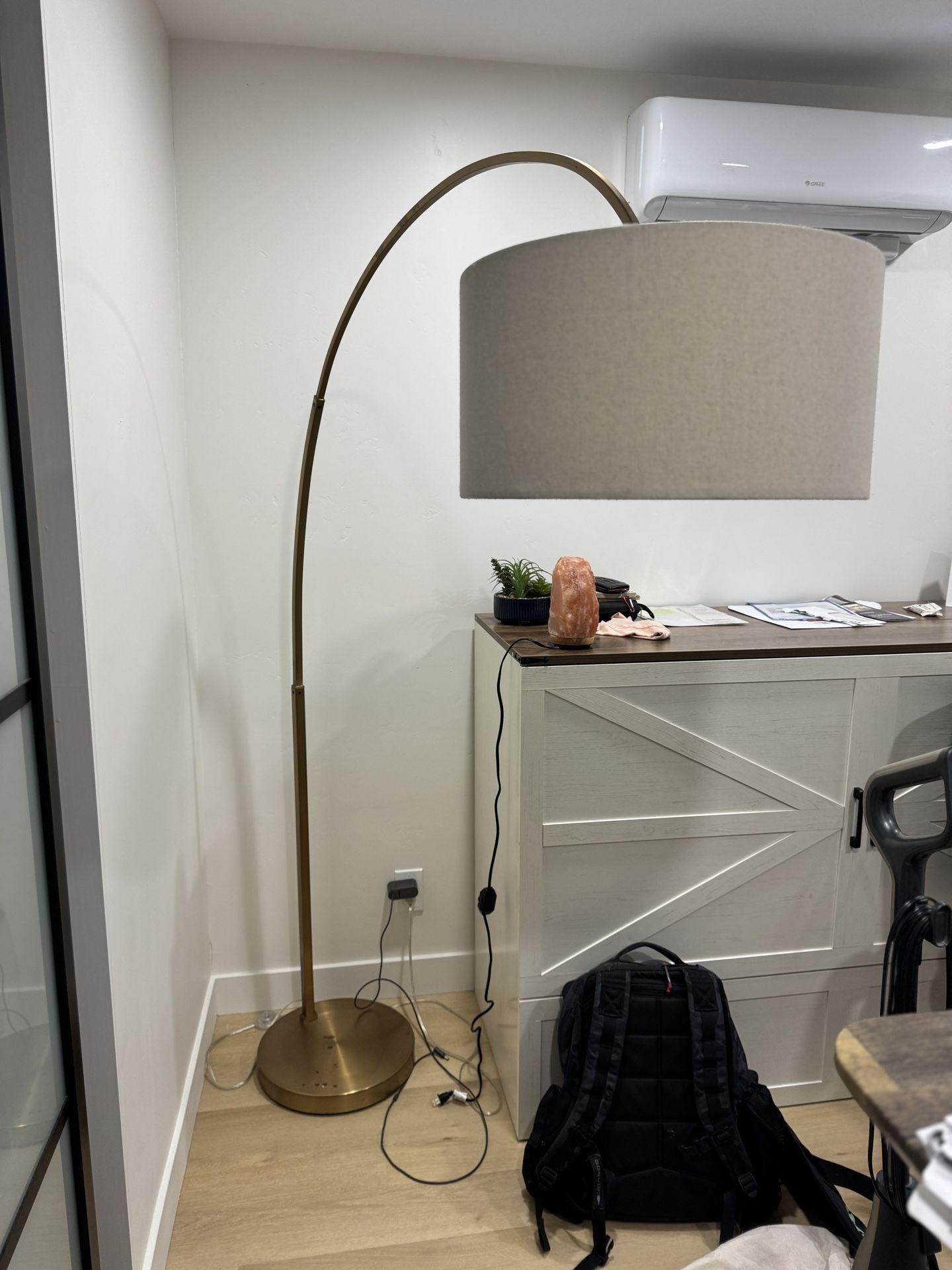 West Elm Floor Linen Lamp