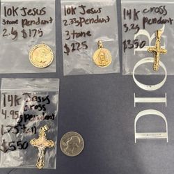 10k And 14k Pendants 