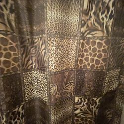 Animal Print Shower Curtain & Accessories 