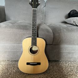 Mitchell dj120 junior dreadnought 2024 acoustic guitar natural