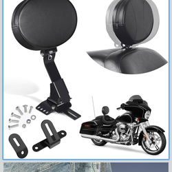 PBYMT Driver Rider Backrest Fit for Harley Touring, Adjustable Plug-in Driver Backrest Fit for Harley Davidson Touring Electra Glide Road Glide Road K