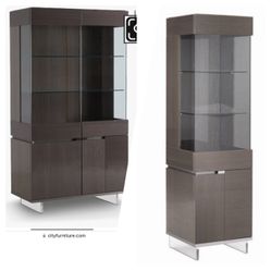 City Furniture Curio Set Athena Dark Grey