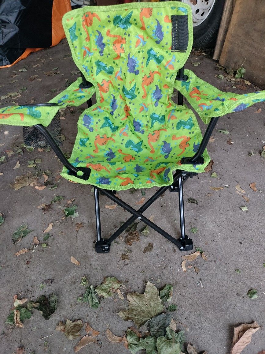 A Little Kids Chair With Cup Holder