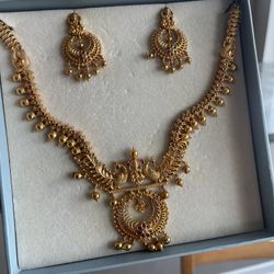 Brand New Gold Plated Indian jewelry Set 