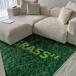 JACH Modular Sectional Couch (Beige Corduroy) – $800