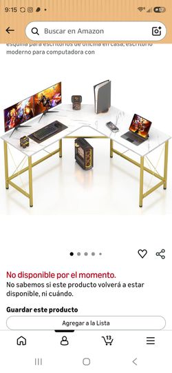 Desk white and gold