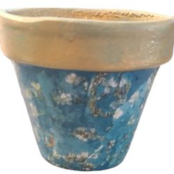 New handcrafted flower pot! Will sell with matching decor at discount also. New handcrafted flower pot! Will sell with matching decor at discount also