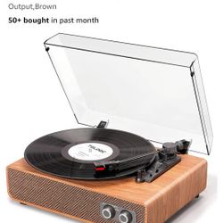 New Vinyl Record Player Vintage 3 Speed Turntable Bluetooth with Upgraded Speakers, Adjustable Counterweight, Vinyl LP Player with Enhanced Sound