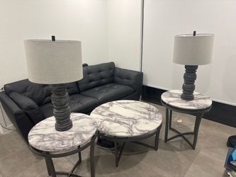 Living Room Tables and lamps