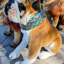 Plush Realistic Large Bulldog Stuffed Animal Dog Puppy 2 Feet Tall
