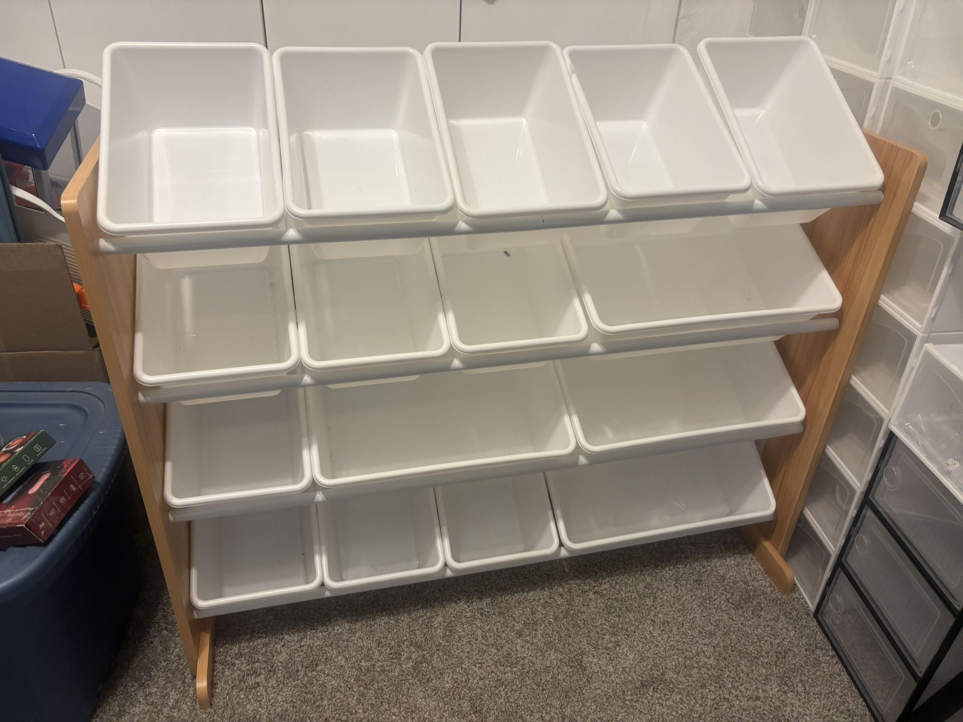 White Storage Bin Organizer