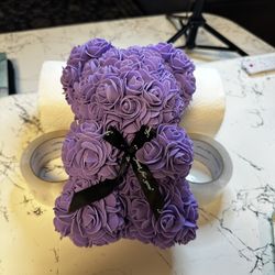Purple Rose Bear