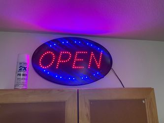 Neon OPEN sign