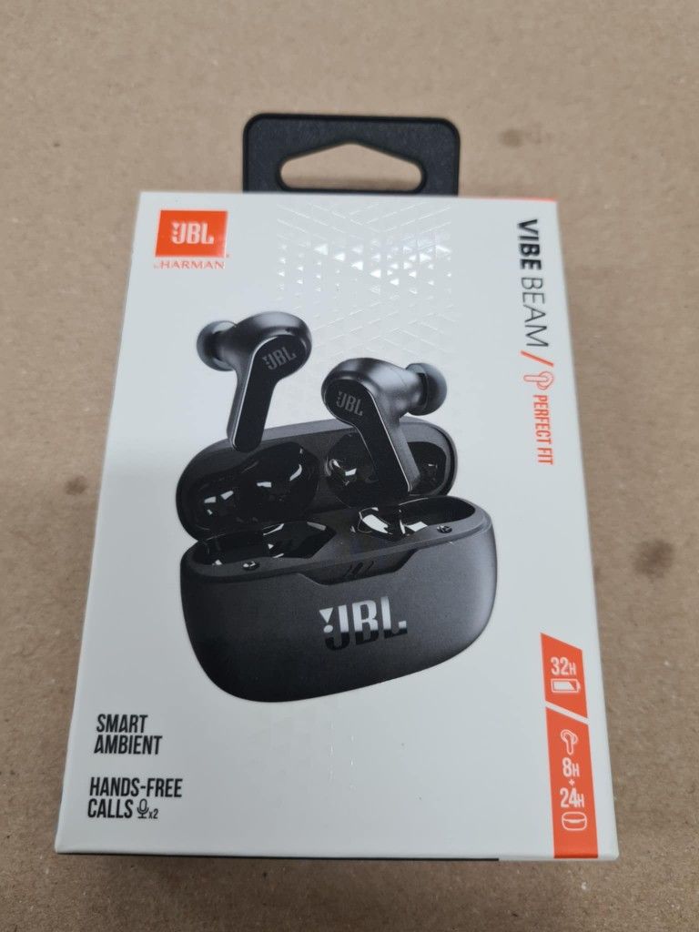 JBL Vibe Beam - True Wireless JBL Deep Bass Sound Earbuds, Bluetooth 5.2, Water & Dust Resistant, Hands-free call with VoiceAware, Up to 32 hours of b