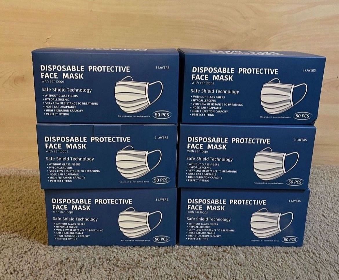 $5 Each Box(50pc): DISPOSABLE PROTECTIVE FACE MASK (Pick up🛒 In Bellevue) *Check out my Other Posts 🎁