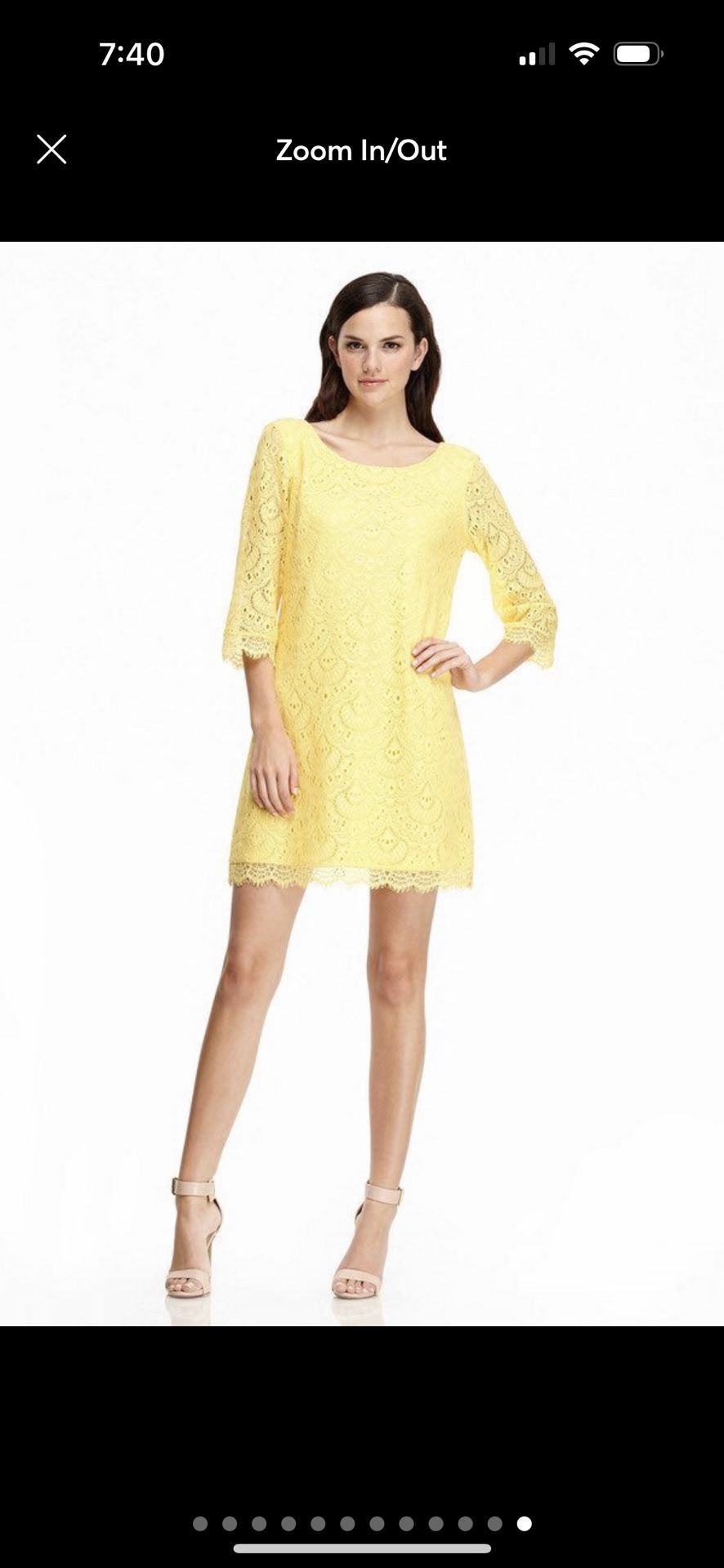 NWOT Sexy laced yellow London Times dress