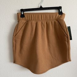 Brown Fleece Skirt- XS