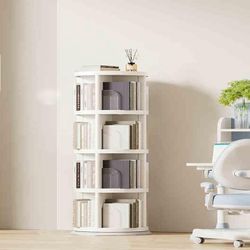 Tier Rotating Bookshelf Tower 360 Degree Revolving Bookcase