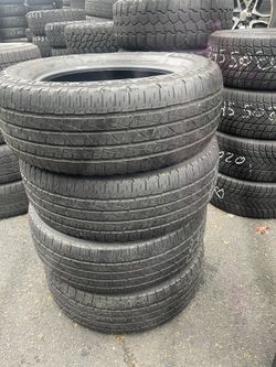 245/60/18 Firestone set of matching used tires in great condition 250$ for 4 tires plus tax.  Mount available but not included  Wheel alignment availa