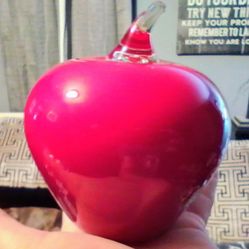 Hand Blown Glass Apple From The U.K.