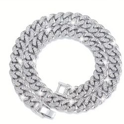 Faux Diamond Inlaid Dog Necklace, Pet Jewelry 