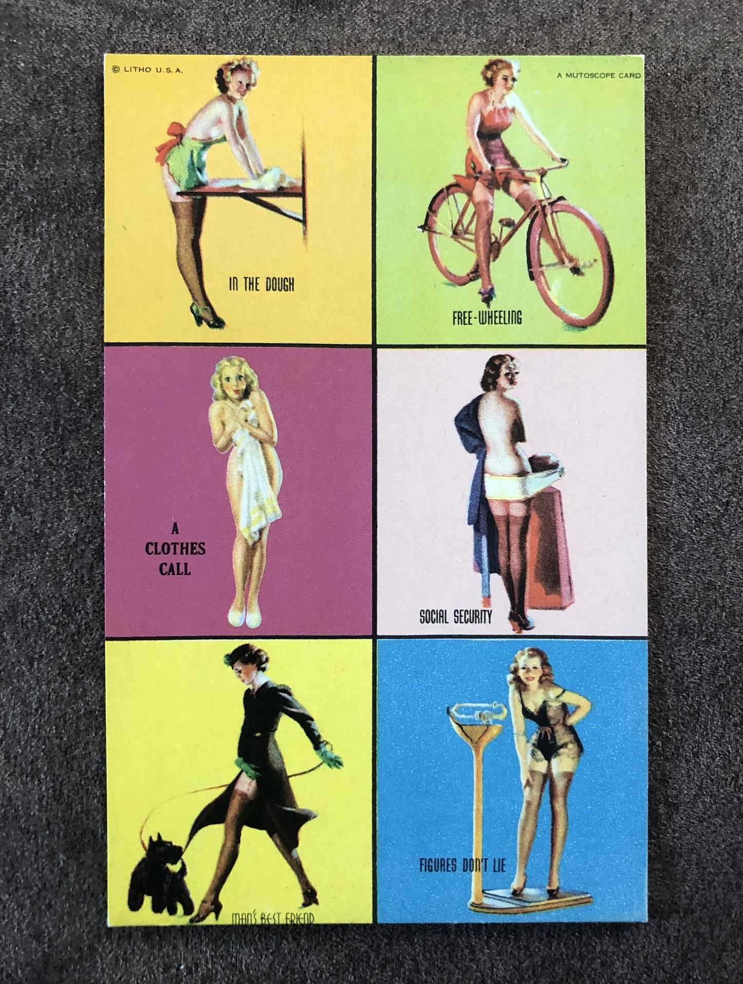Rare Vintage/Antique Risqué Pin Up Girl 1940s Card/Postcard GC 3.5 x 5.5 USA