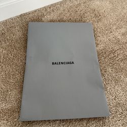 Balenciaga Gray Empty Gift Bag (Large) – 16.5 × 12 × 1.75 in