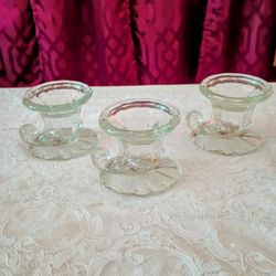 Heisey Glass Warwick Cornucopia Of Horn Of Plenty Candle Holders