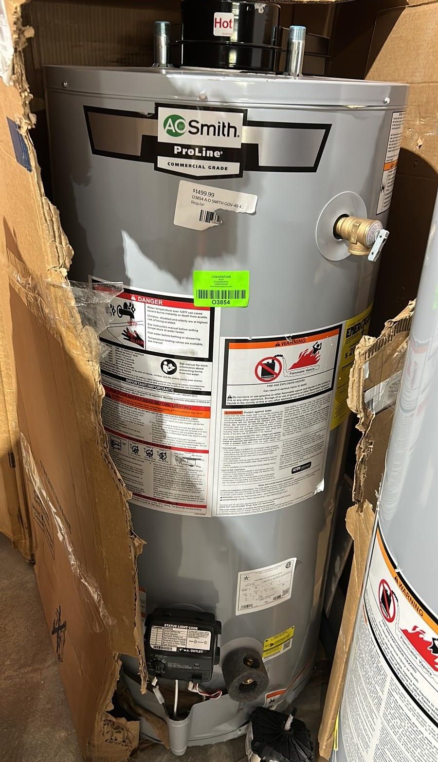 A.O SMITH GDV-40 40 Gallon ProLine Water Heater for Sale in Long Beach, CA  - OfferUp
