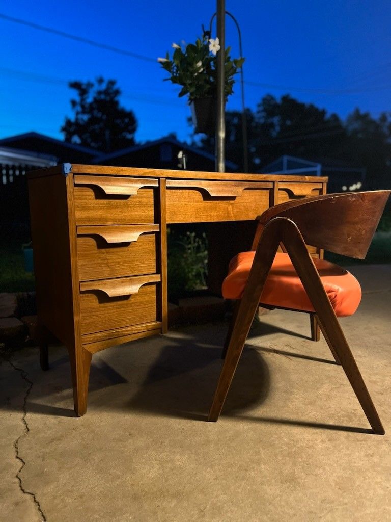 Vintage MCM Smaller Walnut Desk - Bill-Pay, Student or Laptop