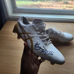 ASICS Soccer Football Shoes DS LIGHT ACROS 2 White Gold 1101A046 With Tracking