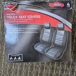 Auto Drive 4-Piece Padded Truck Seat Covers Black

