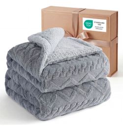 Bedsure - Manta Sherpa tamaño Queen para la cama - Manta suave, esponjosa