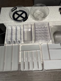 Organizers for refrigerator and kitchen drawers