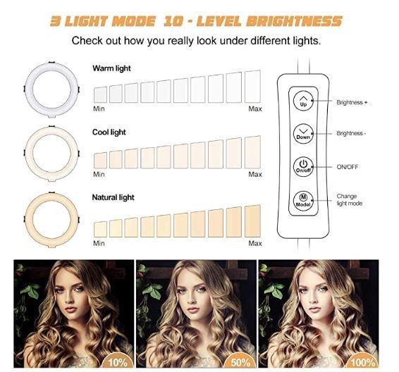 Make Yourself Glow Naturally! Extra Large 10" Ring Light Kit with Tripod! 