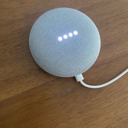 Google Smart Speaker With Power Adapter. Bluetooth, WiFi, Music, Alarm Clock With Voice Control. Like New!