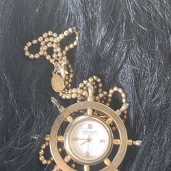 Joan Rivers Necklace Ship Wheel Watch