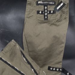 Hot Topic Army Green Pants with Grommets & More (NWT & Sold Out)