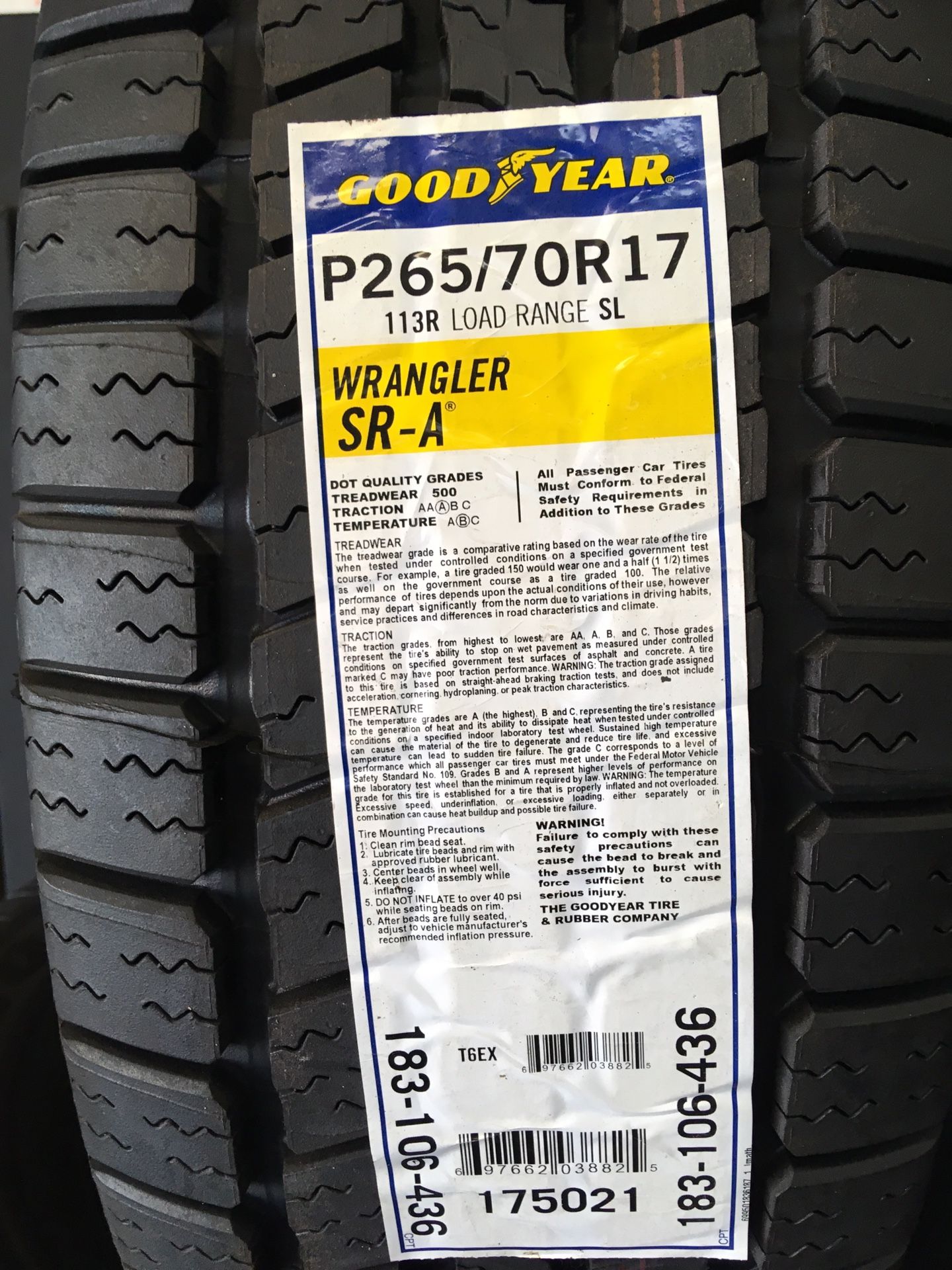 4 Llantas’s new Goodyear 265/70/17 instaladas y balanceadas